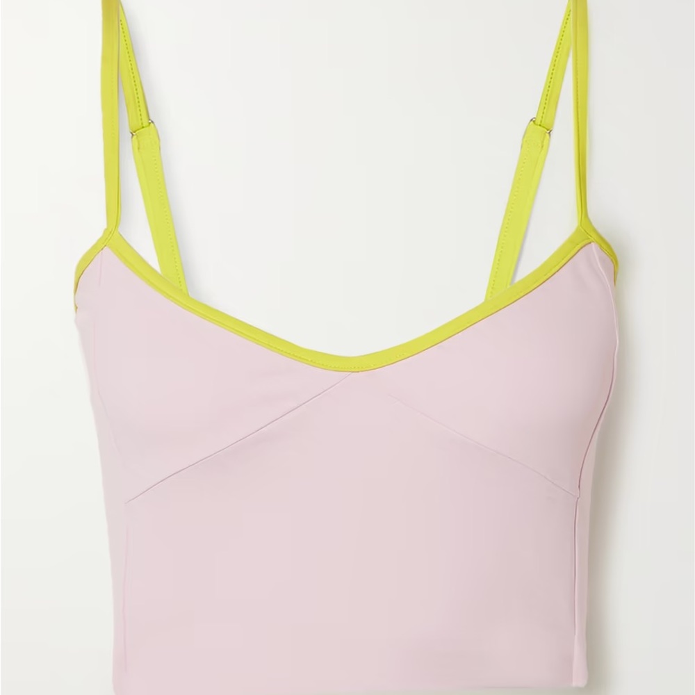 ERNEST LEOTY Alizee cropped two-tone stretch top